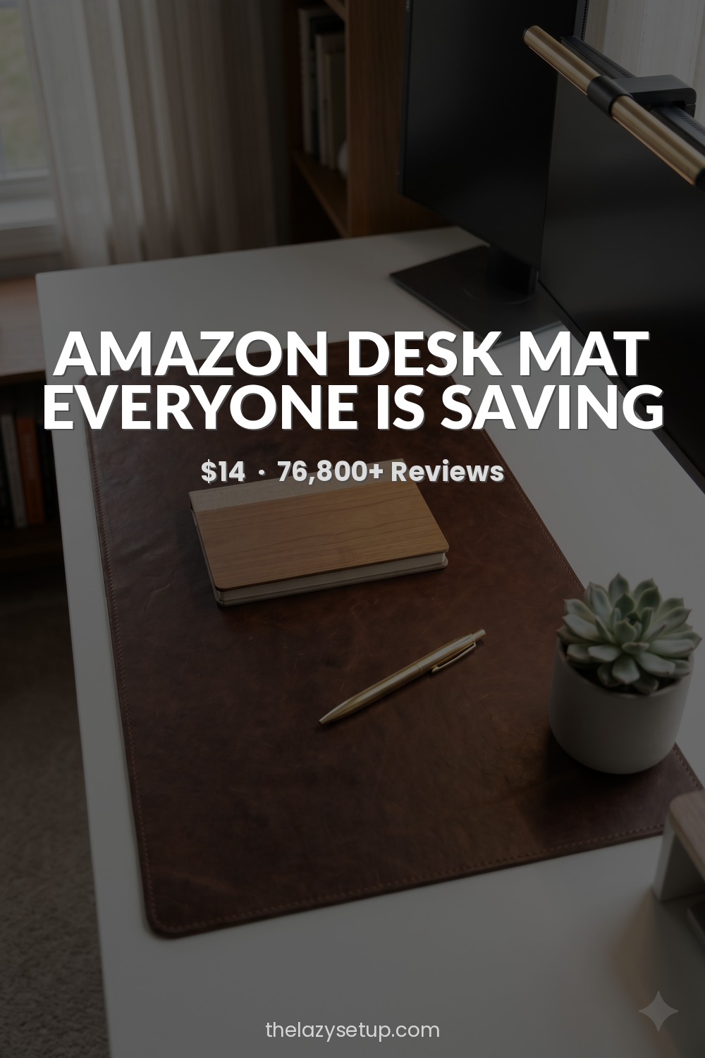 27 Pinterest-Worthy Desk Setup Ideas (That Are Actually Affordable) Leather desk mat for home office — Aothia desk pad Amazon review