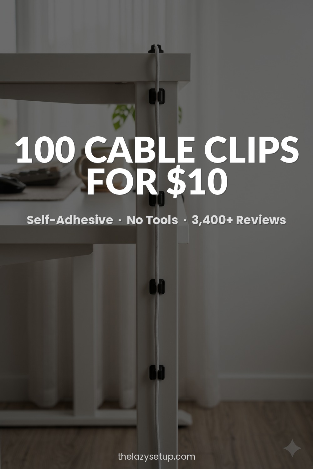 27 Pinterest-Worthy Desk Setup Ideas (That Are Actually Affordable) Self-adhesive cable clips for desk — KGROTE 100pcs Amazon