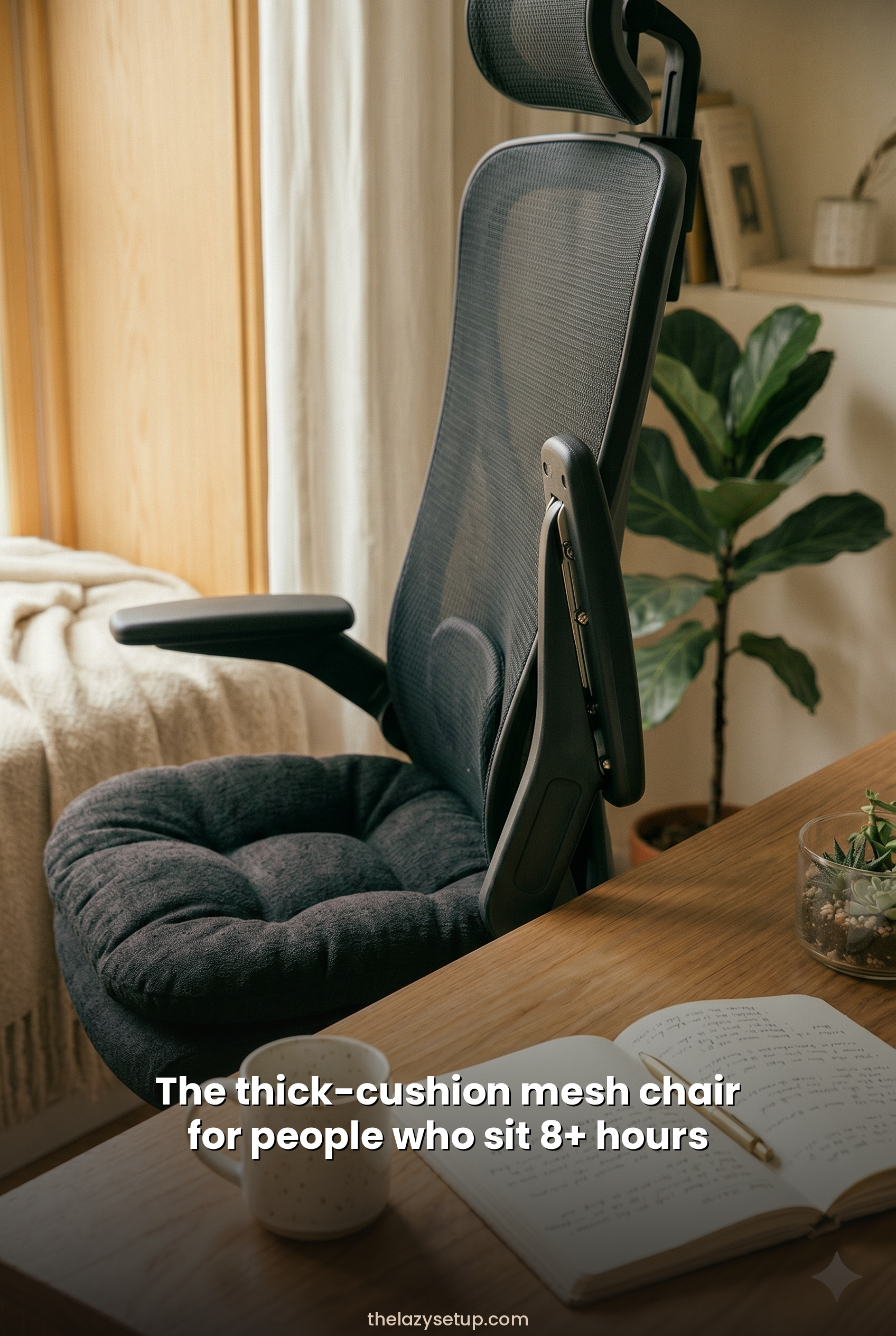 Extra-Thick Cushion Ergonomic Chair — Best for Long Hours