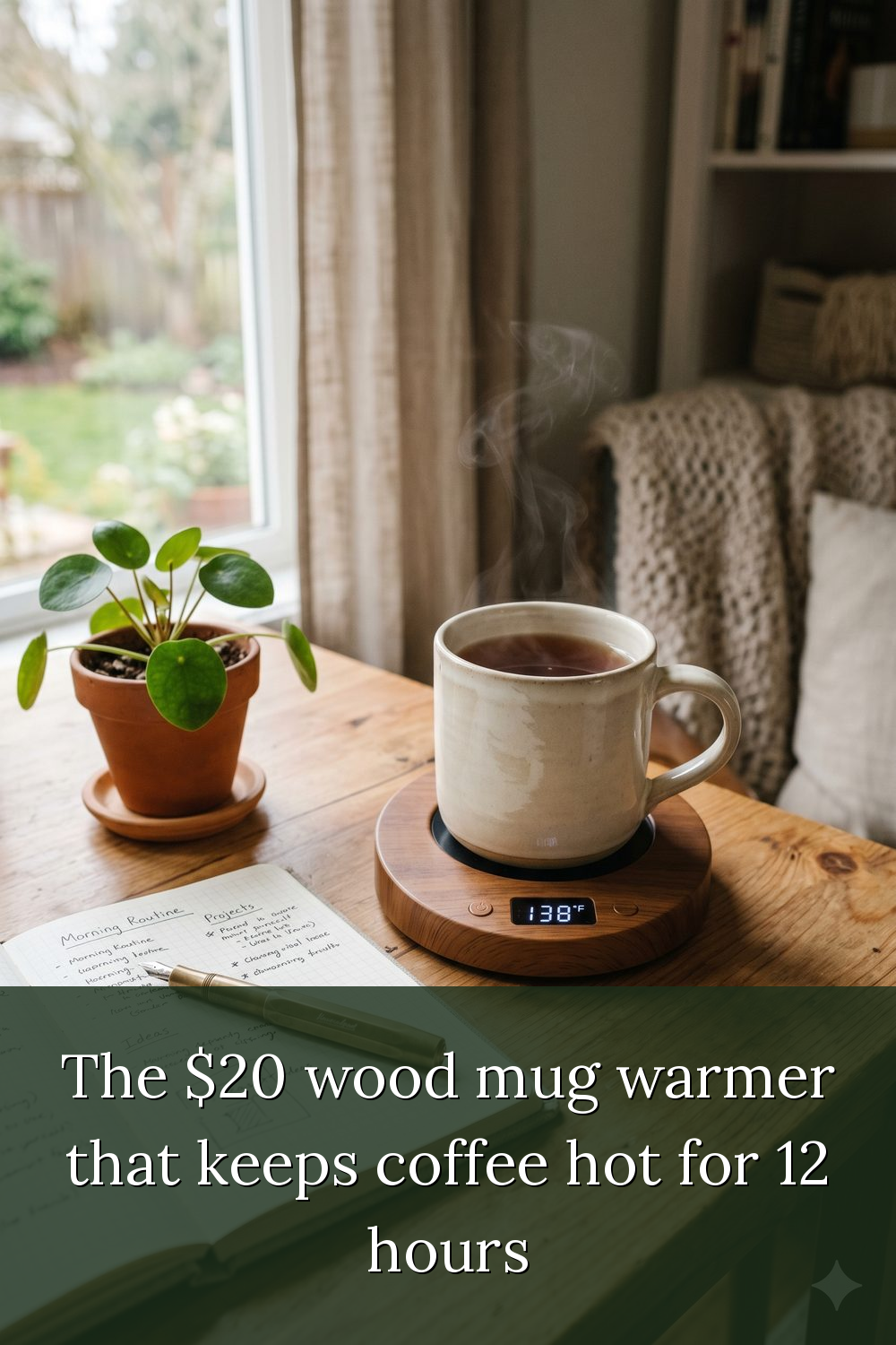 House Gem Wood Mug Warmer