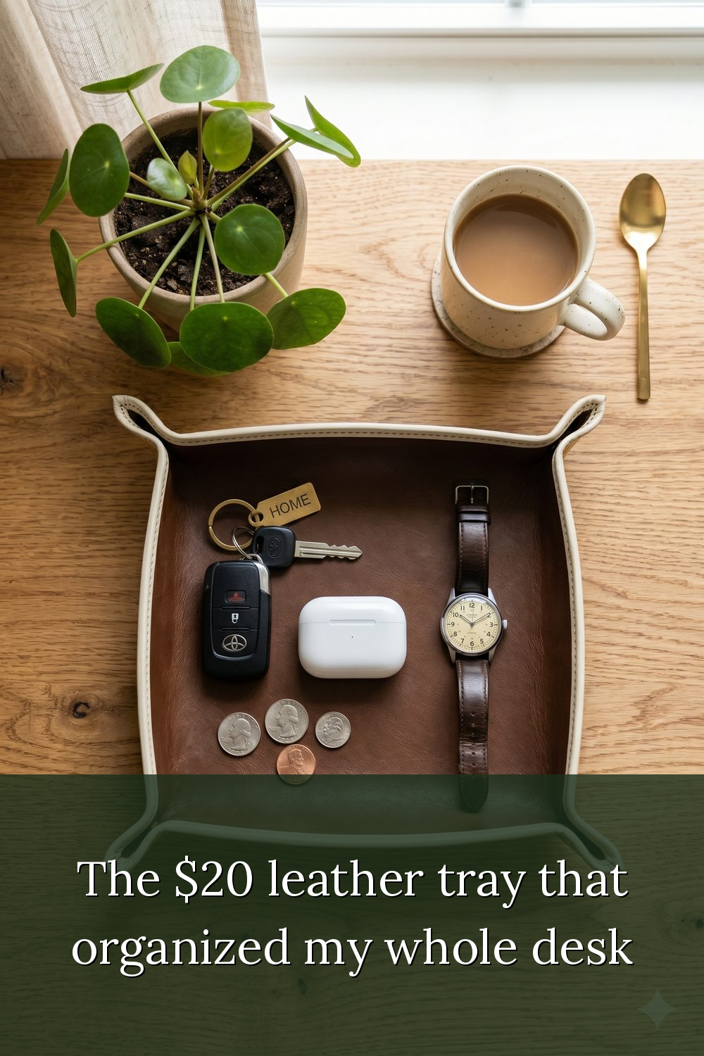 PU Leather Catchall Tray