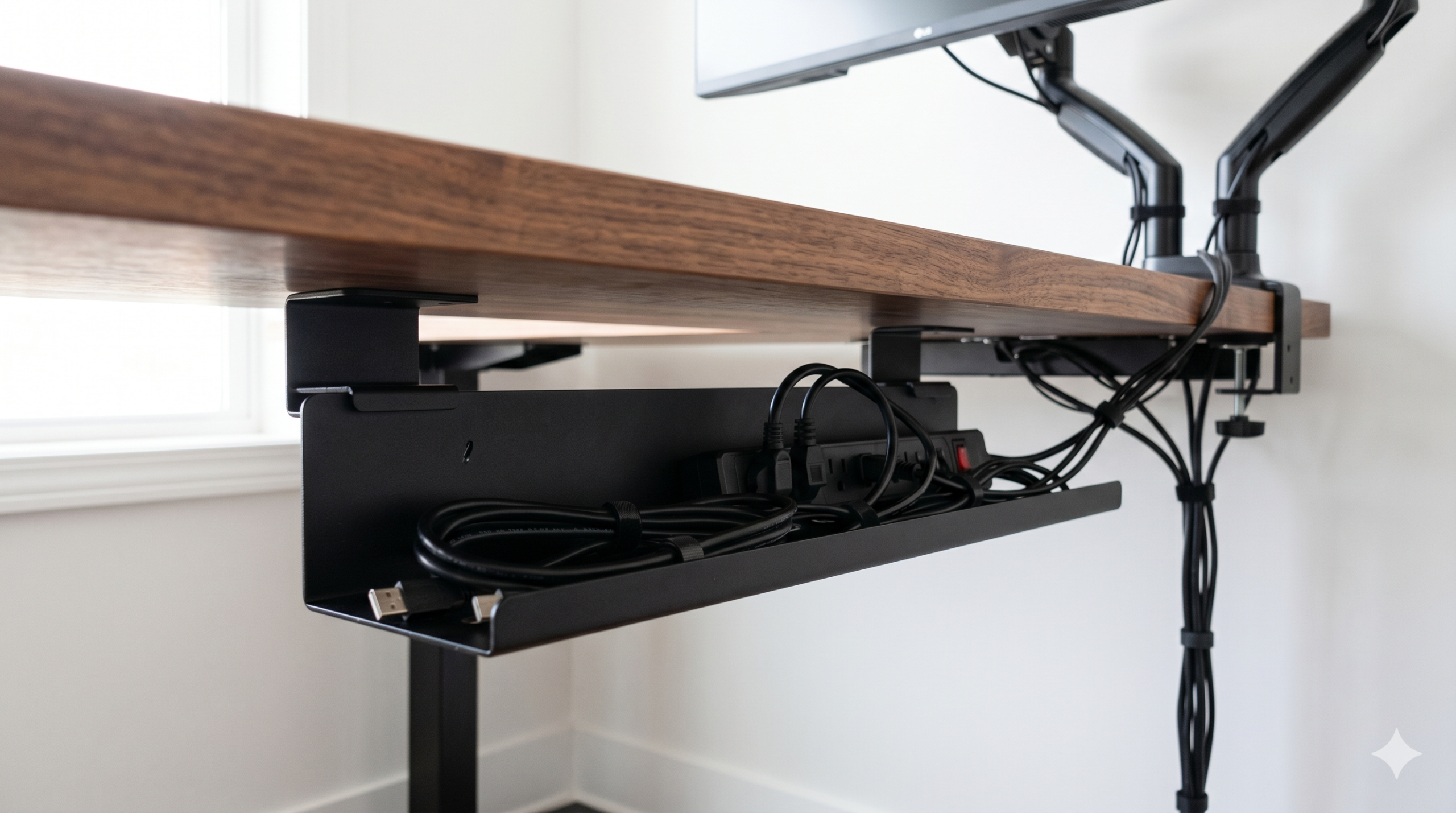 The Clean Minimal Desk Setup: How to Get That 'Nothing on the Desk' Look Under-Desk Cable Tray